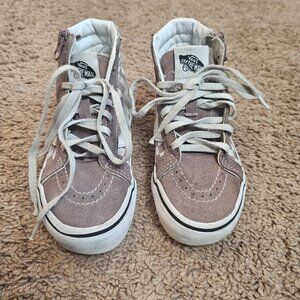 Vans Sneakers Youth High Top Shoes Kids Size 13 Checkered Red White 508357 GUC